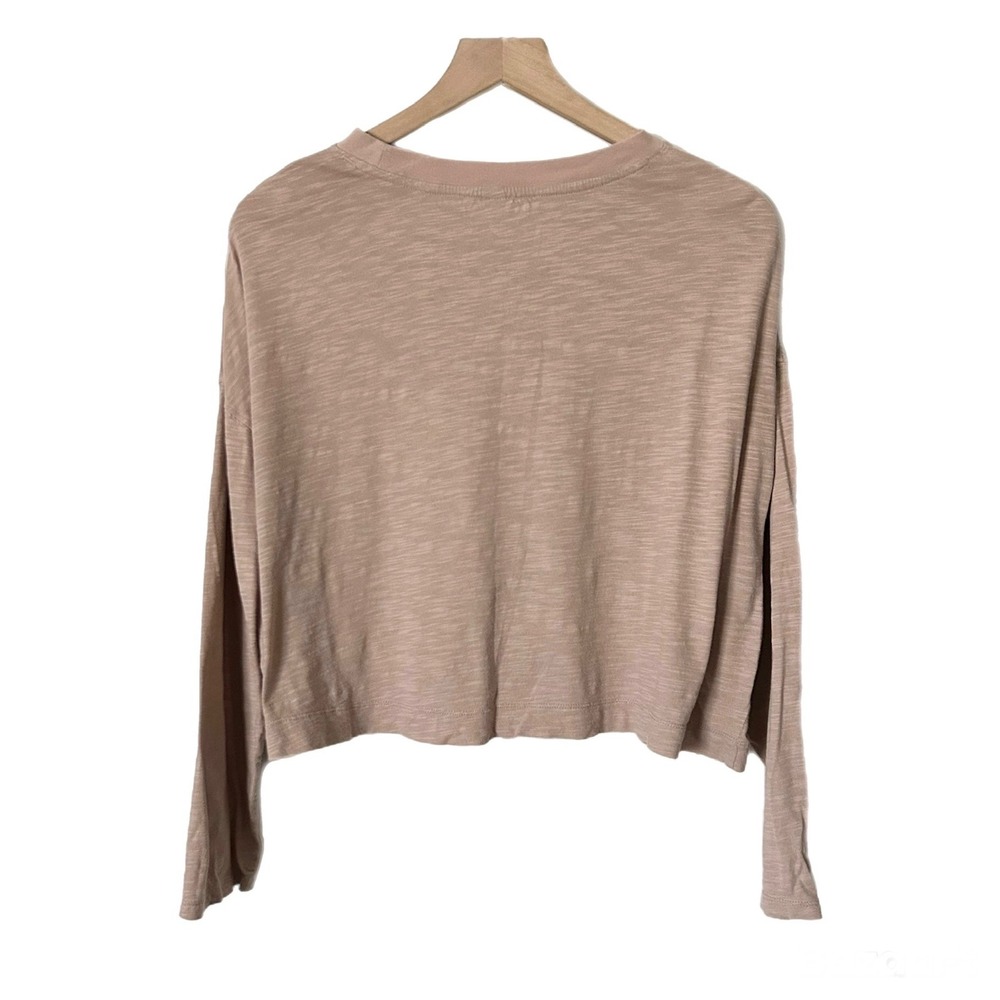 Vuori Women's Long Sleeve Sundown Tee Crop Top Dusty Rose Mauve Relaxed Medium - Picture 2 of 4